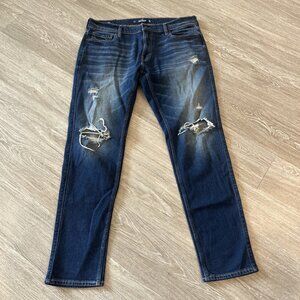 Hollister California Mens 34x32 Distressed Skinny Epic Flex Pants Denim Jeans